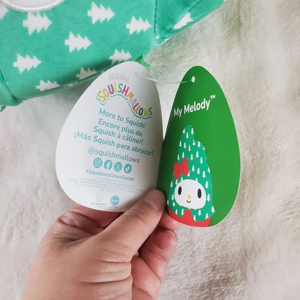 Squishmallows Hello Kitty & Friends Holiday My Melody Christmas Tree Plush
